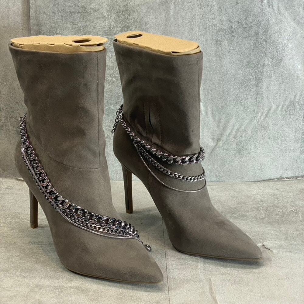 INC INTERNATIONAL CONCEPTS Women's Taupe Micro Reanna Pointed-Toe Stiletto READ